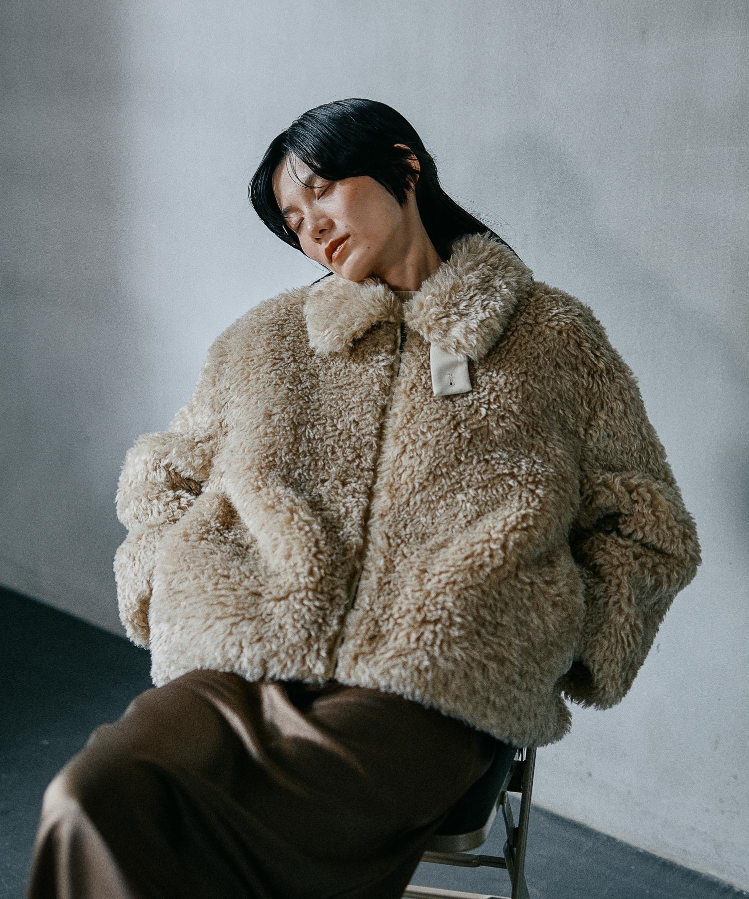 LEPSIM プードルファーブルゾン レプシィム ジャケット・アウター ブルゾン・ジャンパー ベージュ【送料無料】のサムネイル