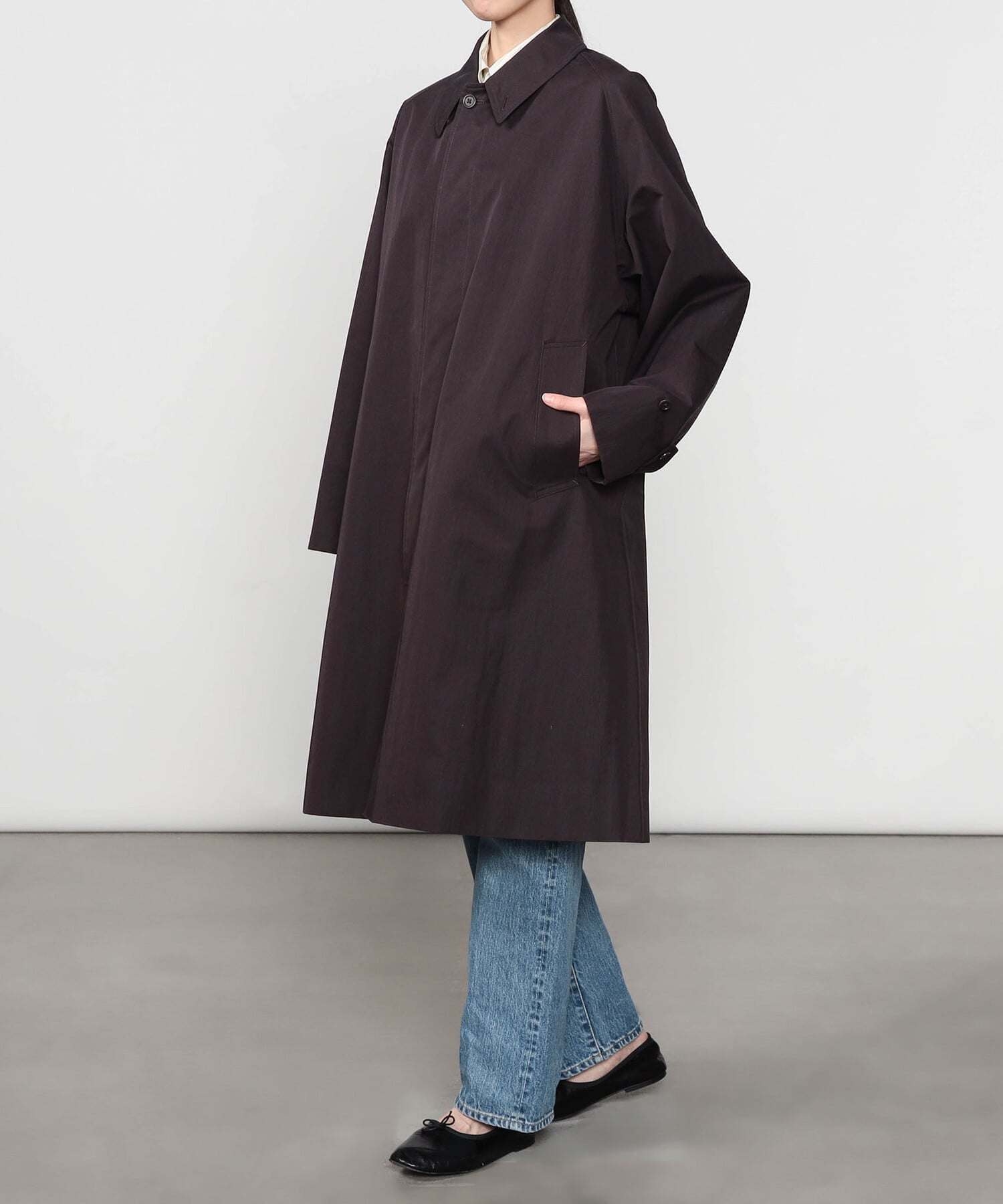 Bshop KAPTAIN SUNSHINE ｜ コットンナイロン ウォーカーコート WOMEN ビショップ ジャケット・アウター ステンカラーコート ブラック ブラウン