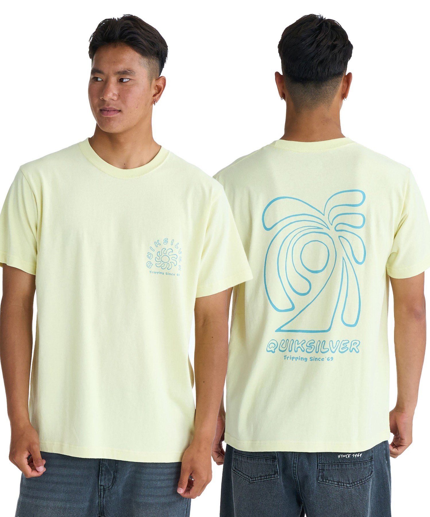 QUIKSILVER QUIKSILVER メンズ CURVE PALM ST Tシャツ 【2026年春夏モデル】 クイックシルバー トップス カットソー・Tシャツ ホワイト ブラック
