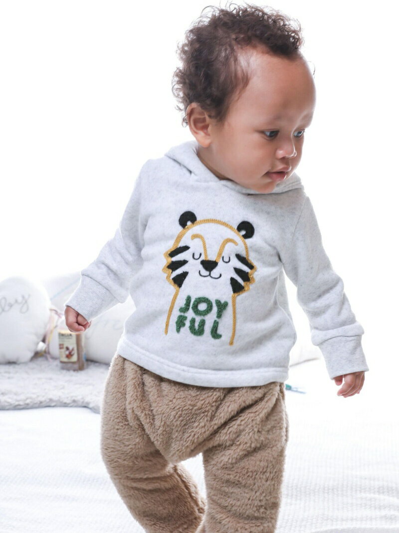 【SALE／30%OFF】SLAP SLIP BABY 恐竜 虎 モンスター フード モコモコ ボア パンツセット (70cm~80cm ) ベベ オンライン ストア スーツ・フォーマル セットアップスーツ グリーン ベージュ パープルのサムネイル