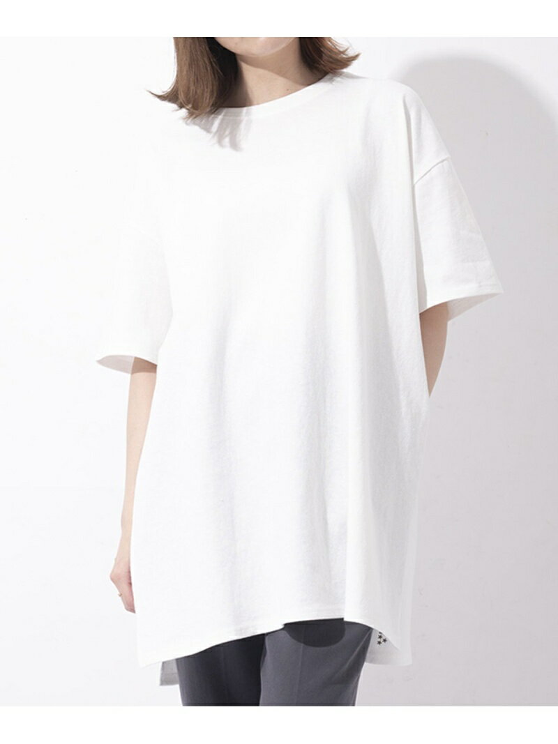 【SALE／50%OFF】Samantha Thavasa Samantha Green オーガニックコットン混チュニックTシャツ サマンサタバサ ファッショングッズ ファッショングッズその他 グレー ホワイト グリーン