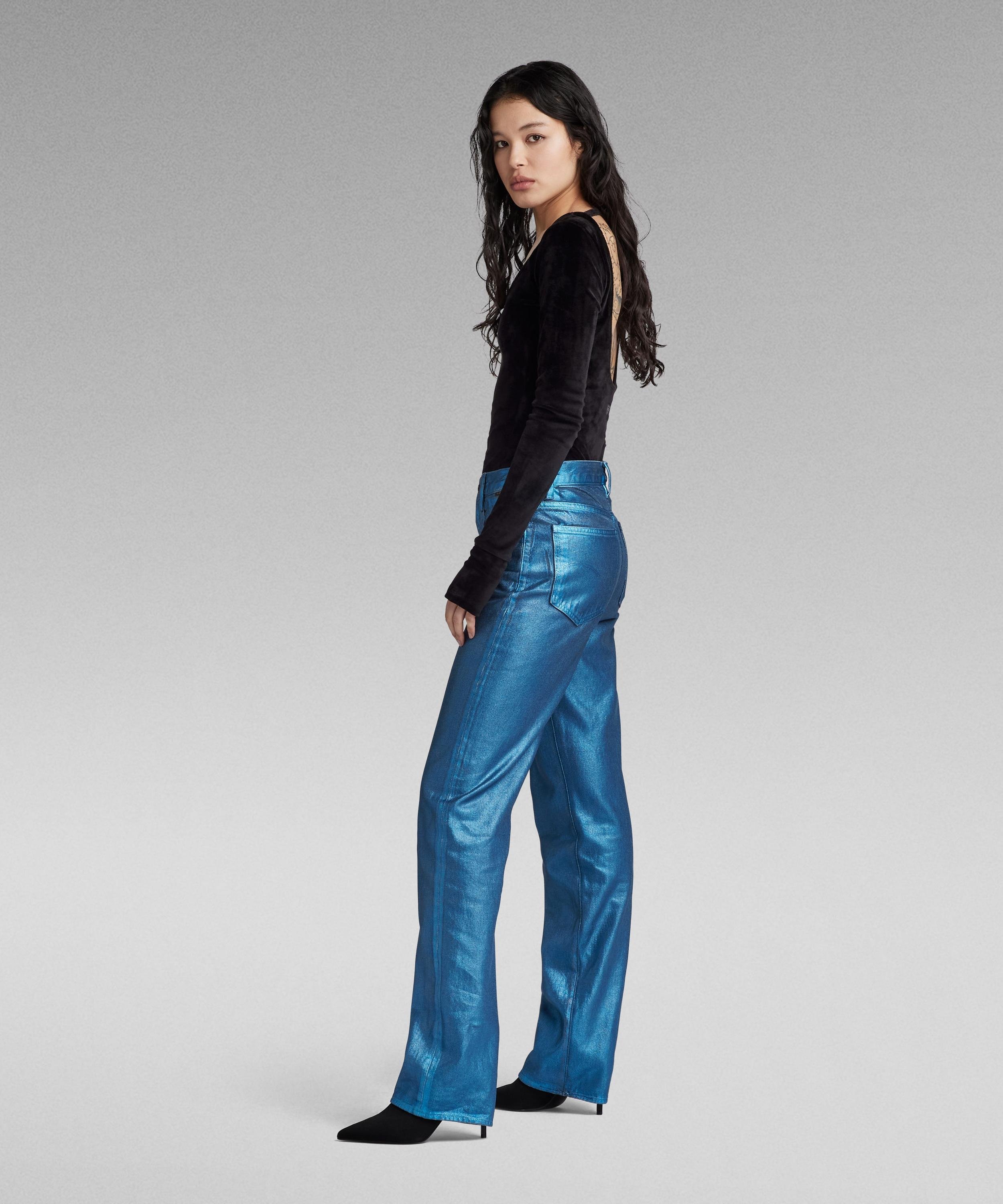 【公式ショップ】VIKTORIA HIGH STRAIGHT JEANS/ハイウエストストレートジーンズ ジースターロゥ パンツ ジーンズ・デニムパンツ ブルー