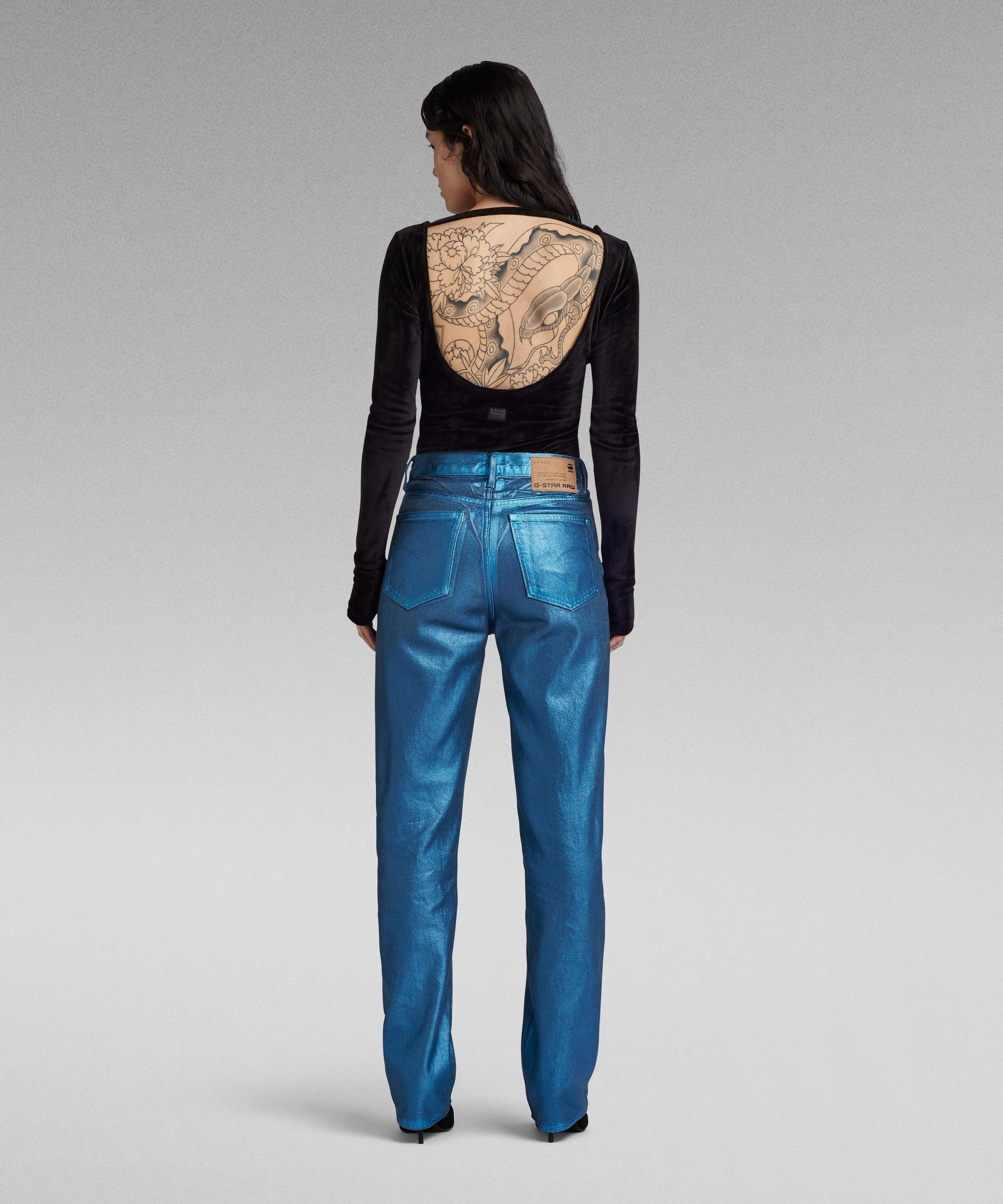【公式ショップ】VIKTORIA HIGH STRAIGHT JEANS/ハイウエストストレートジーンズ ジースターロゥ パンツ ジーンズ・デニムパンツ ブルー