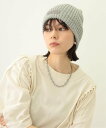 MILKFED. RUBBER PATCH KNIT CAP MILKFED. ミルクフェド 帽子 ニット帽・ビーニー ネイビー ブラック グレー