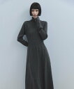 ADAM ET ROPE' FEMME 【WEB限定】・【定番人気】MIXパターンニットワンピース アダムエロペ ワンピース・ドレス ワンピース レッド グレー...
