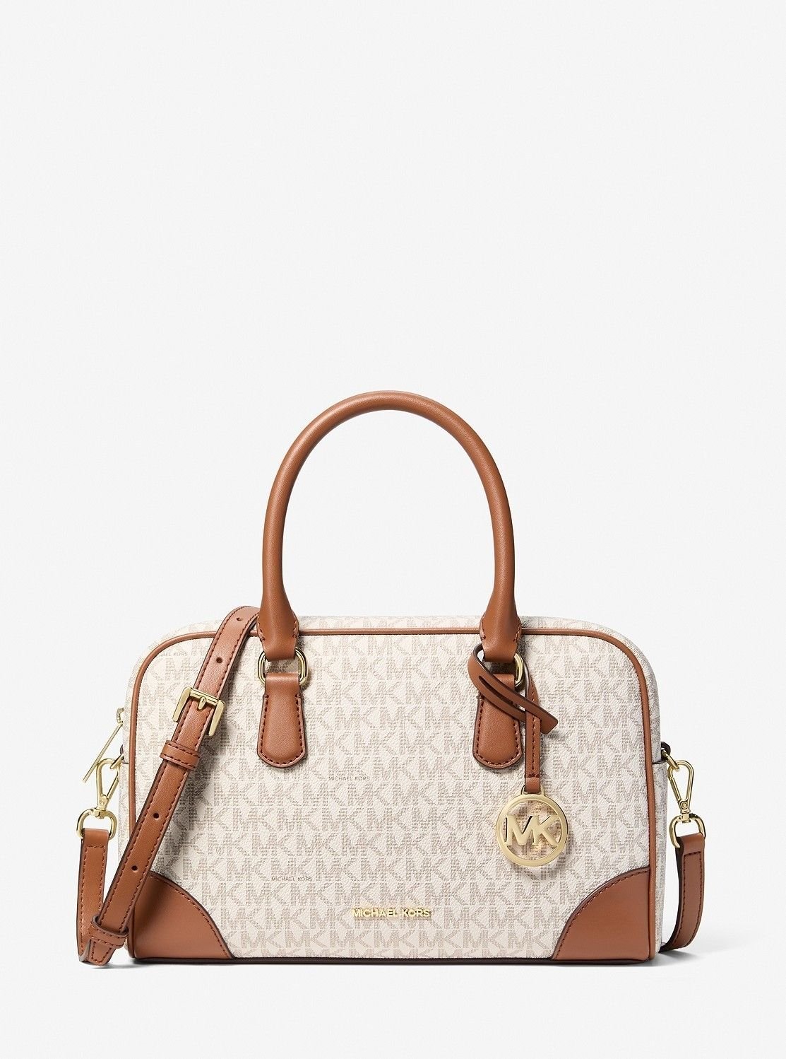 【SALE／75%OFF】MICHAEL KORS THOMPSON ダッフル サッチェル ミディアム マイケルコース マイケル・コース バッグ ハンドバッグ ホワイト【送料無料】