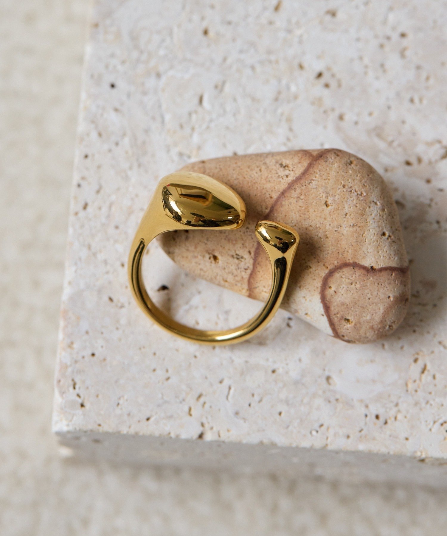 【SALE／20%OFF】ear PAPILLONNER 《WEB限定/金属アレルギー対応/ステンレス》アシンメトリーリング イア パピヨネ アクセサリー・腕時計 リング・指輪 ゴールド シルバー【送料無料】