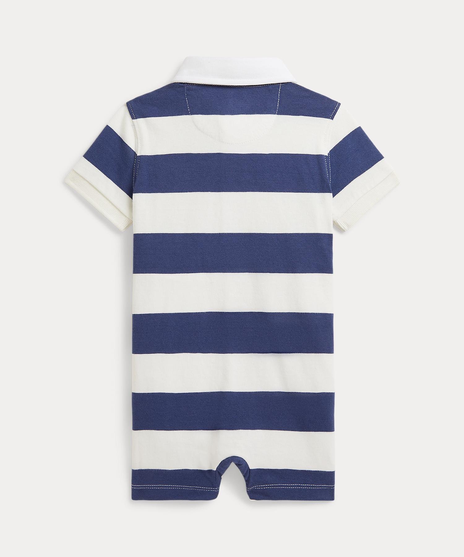 POLO RALPH LAUREN (ベビー)ストライプド コットン ラグビー ショートオール ラル...
