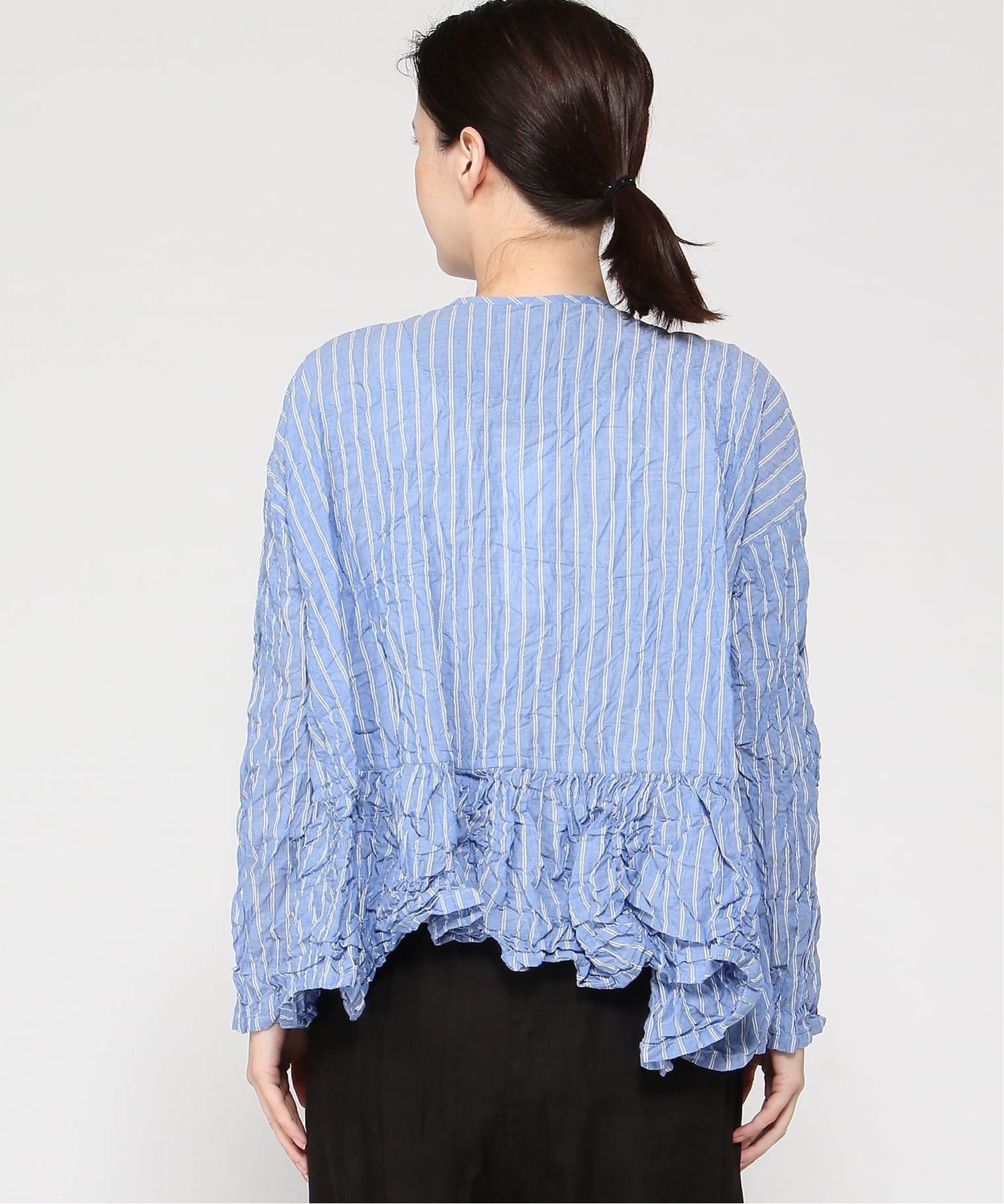 pas de calais ブラウス パドカレ トップス シャツ・ブラウス ブルー