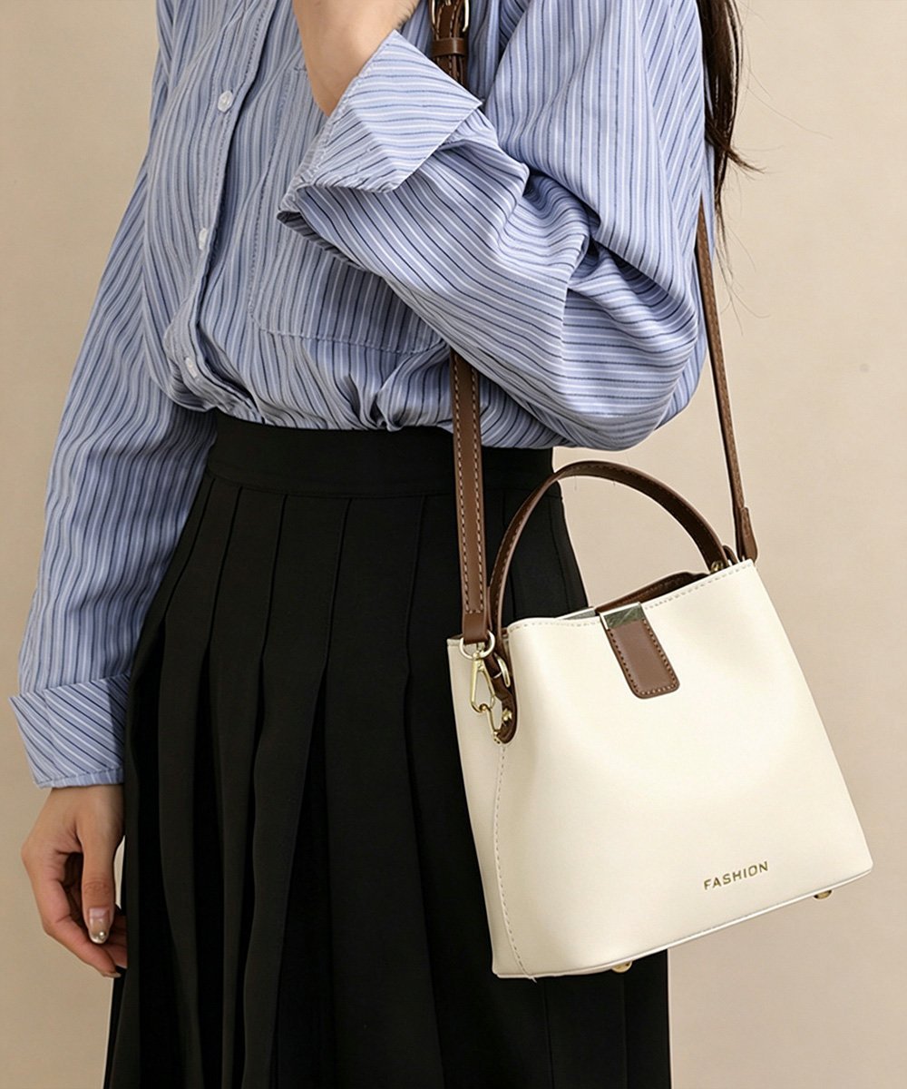 【SALE／30%OFF】miniministore 2WAYバケツ型ミニショルダーバッグ上品 ミニミニストア バッグ ショルダーバッグ ホワイト ブラウン ブラック