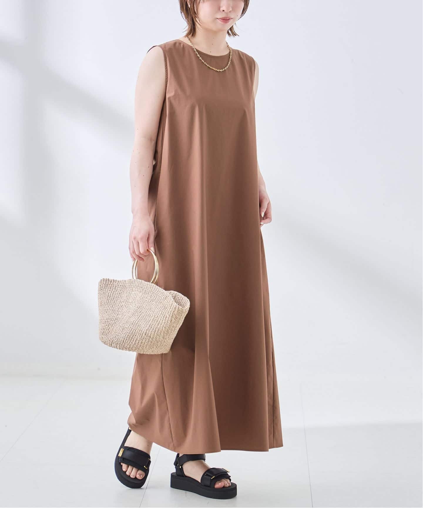 JOURNAL STANDARD L'ESSAGE タイプライターバックギャザーワンピース ジャーナルスタンダード レサージュ ワンピース・ドレス ワンピース ブラック ブラウン