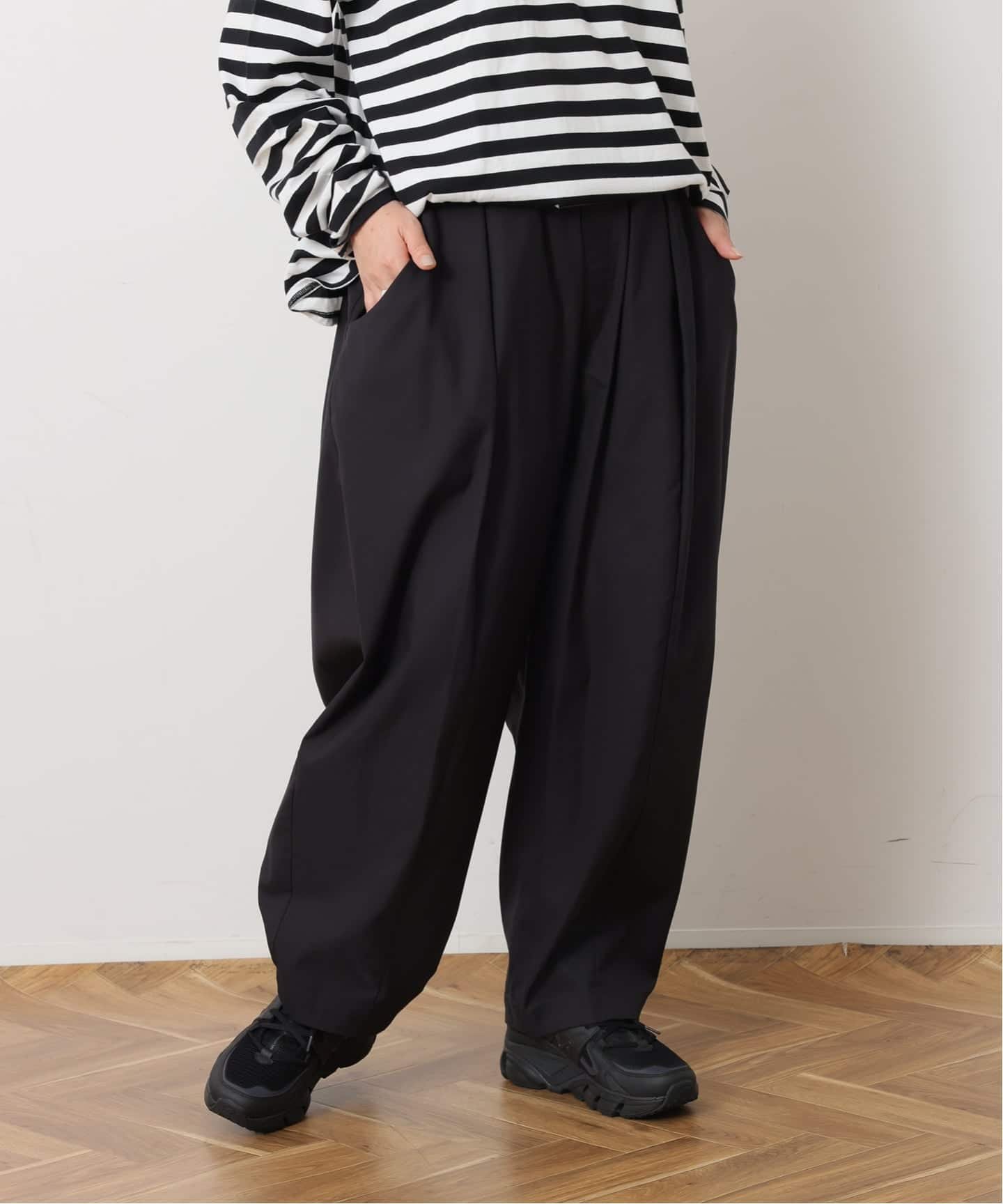 journal standard luxe TCツイル タックカーブパンツ ジャーナルスタンダード ラックス パンツ その他のパンツ ブラック ベージュ