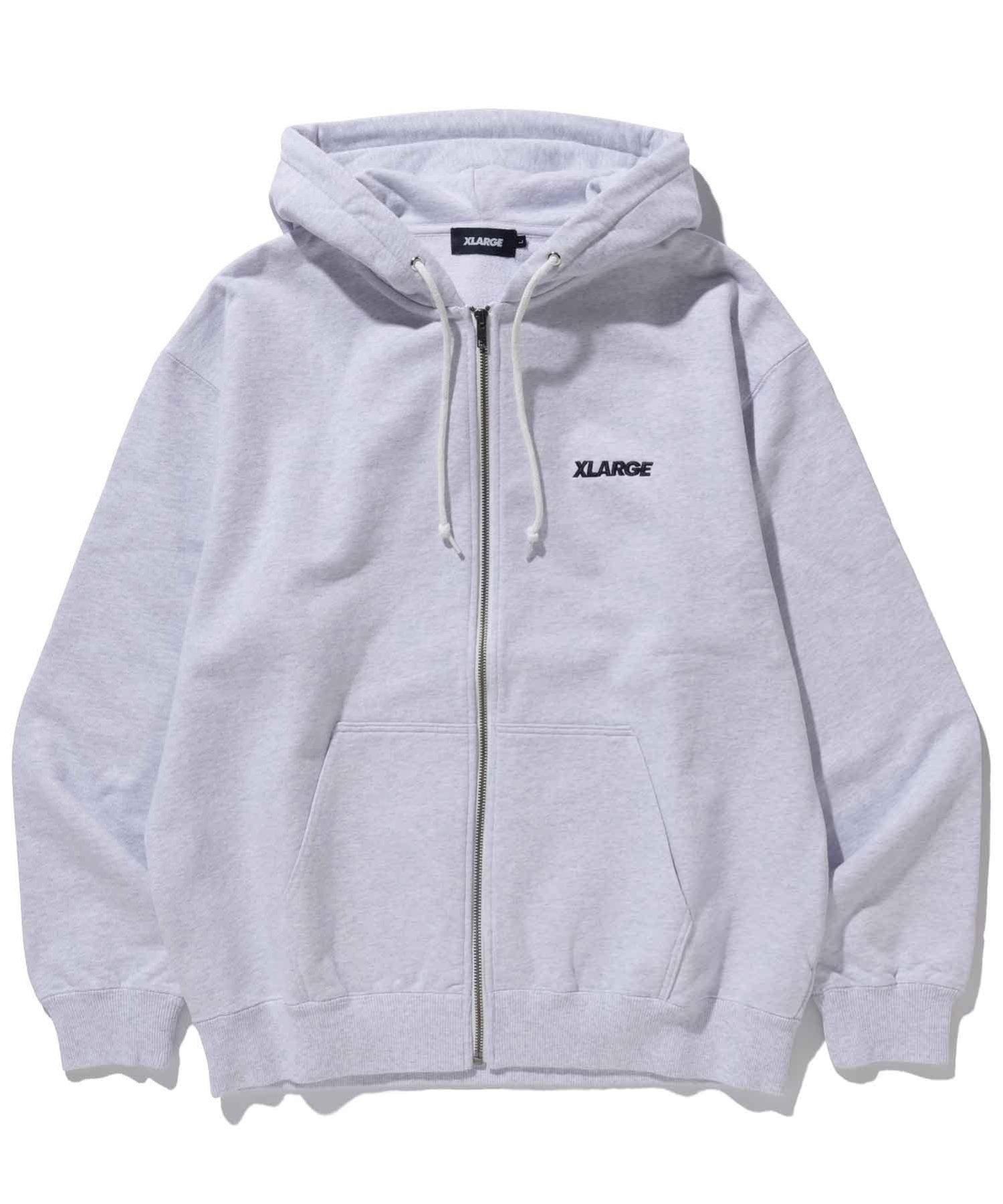 XLARGE STANDARD LOGO ZIP HOODED SWEATSHIRT パーカー XLARGE エクストララージ トップス パーカー フーディー グレー ブラック ブラウン グリーン ネイビー【送料無料】