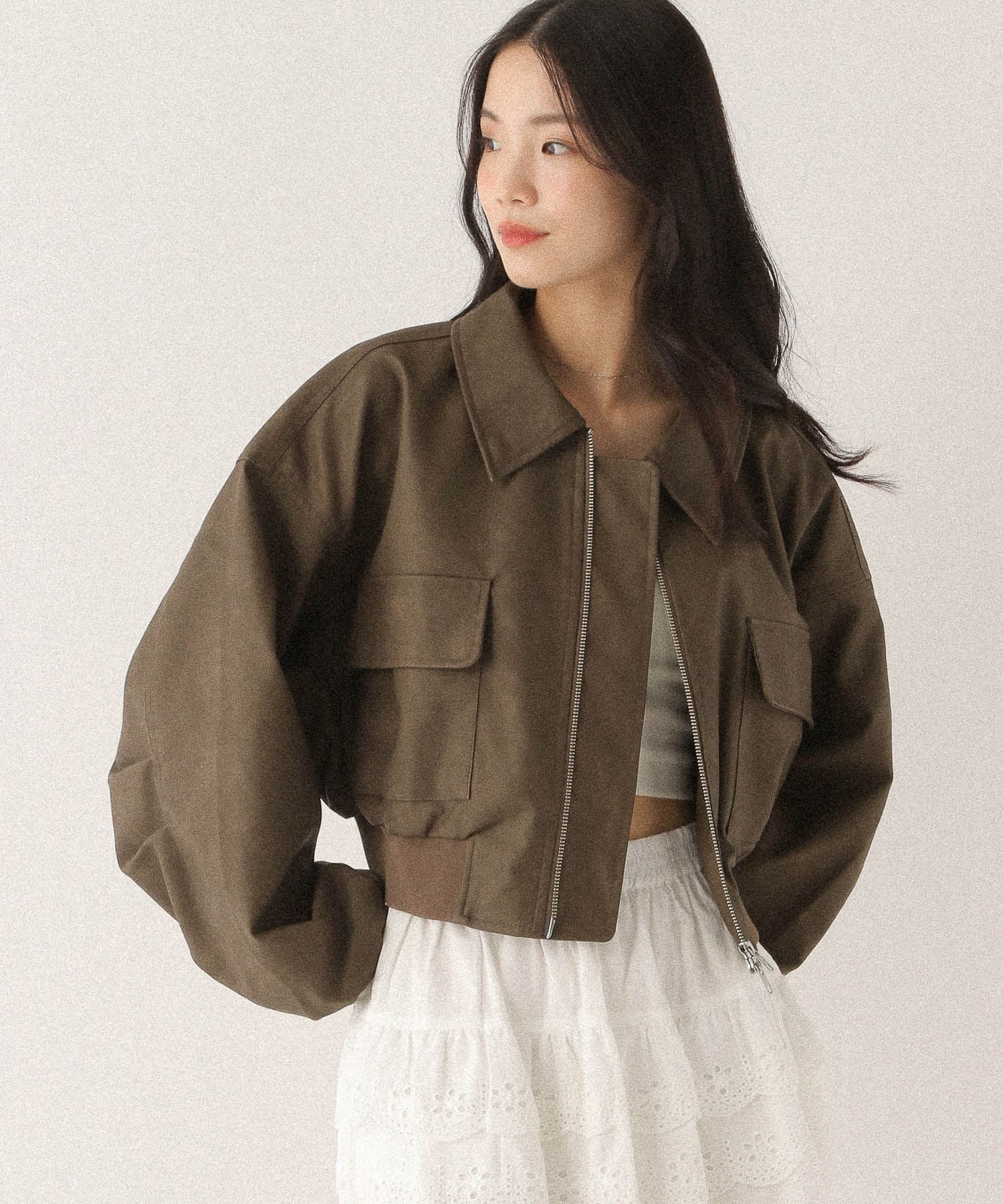 【SALE／37%OFF】Heather フェイクレザーWZIPショートブルゾン ヘザー ジャケット・アウター ブルゾン..