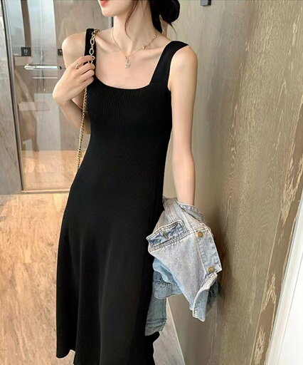 【SALE/30%OFF】miniministore ニットタンクワンピース スクエアネック ミニミニストア ワンピース・ドレス ワンピース ベージュ ブラック 【SALE/30%OFF】miniministore ニットタンクワンピース スクエアネック ミニミニストア ワンピース・ドレス ワンピース ベージュ ブラック