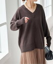 Spick & Span 《予約》W/CA Vネックニット スピックアンドスパン トップス ニット ブラック ベージュ ブラウン【送料無料】