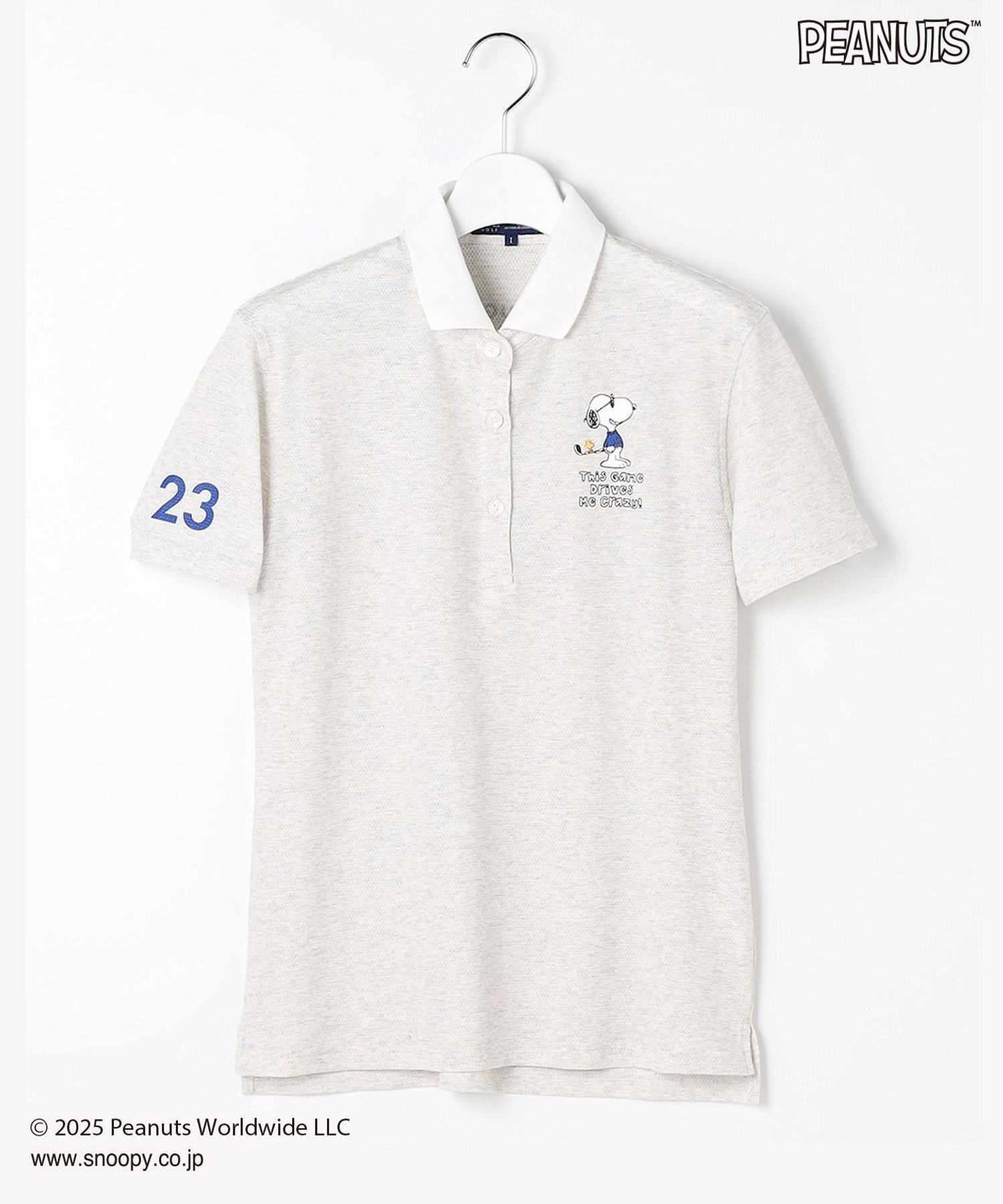 23区GOLF 【WOMEN】『PEANUTS』コラボ 「JOE COOL」半袖ポロシャツ ニジュウサンクゴルフ トップス ポ..