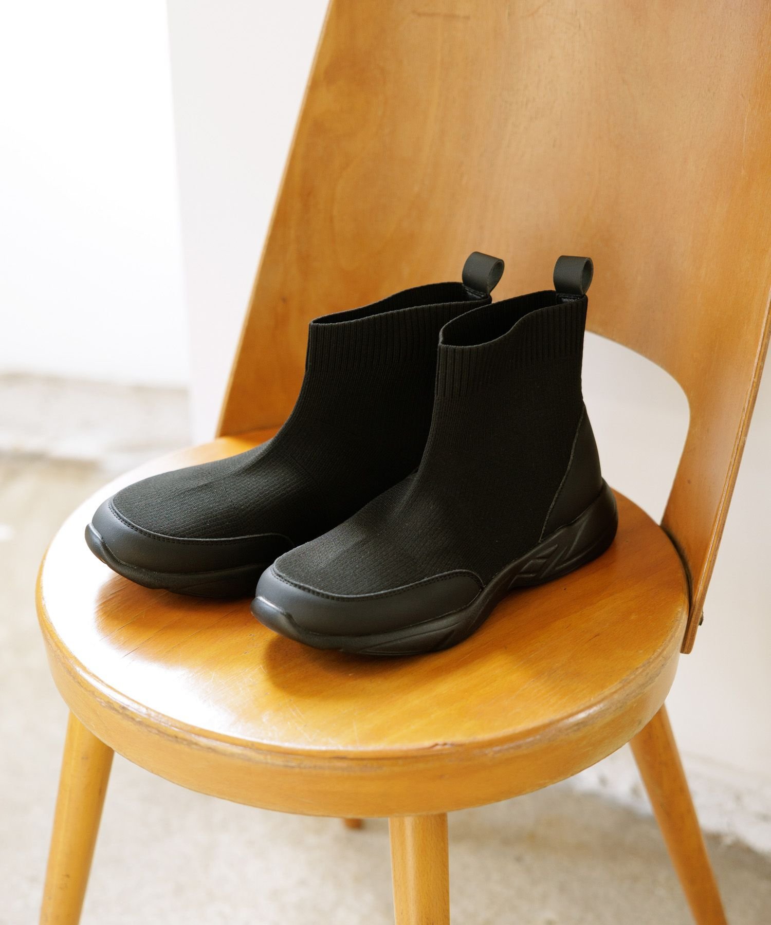 【SALE／30%OFF】studio CLIP 【撥水・消臭・抗菌防臭・クッションインソール】軽らく撥水ニットブーツ..