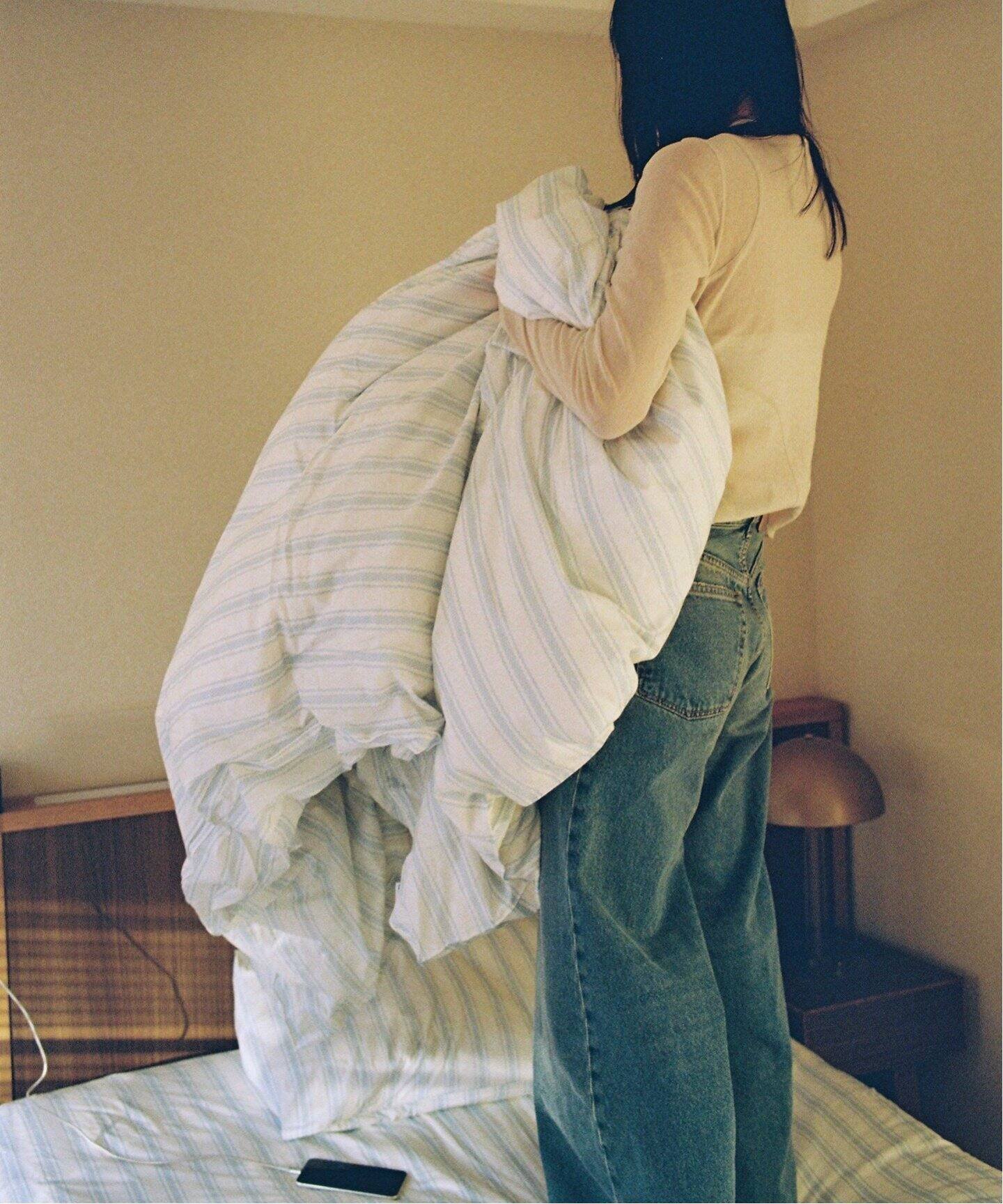 Charles Chaton C stripe ベッドカバー・ダブルサイズ シャルル シャトン インテリア・生活雑貨 カーテン ブルー【送料無料】のサムネイル