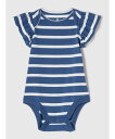 ベビーギャップ　ベビー服 【SALE／40%OFF】GAP (K)babyGap ブラナン フェイバリット ラッフルフリルボディシャツ (ベビー) ギャップ マタニティウェア・ベビー用品 ロンパース・カバーオール ブルー ホワイト