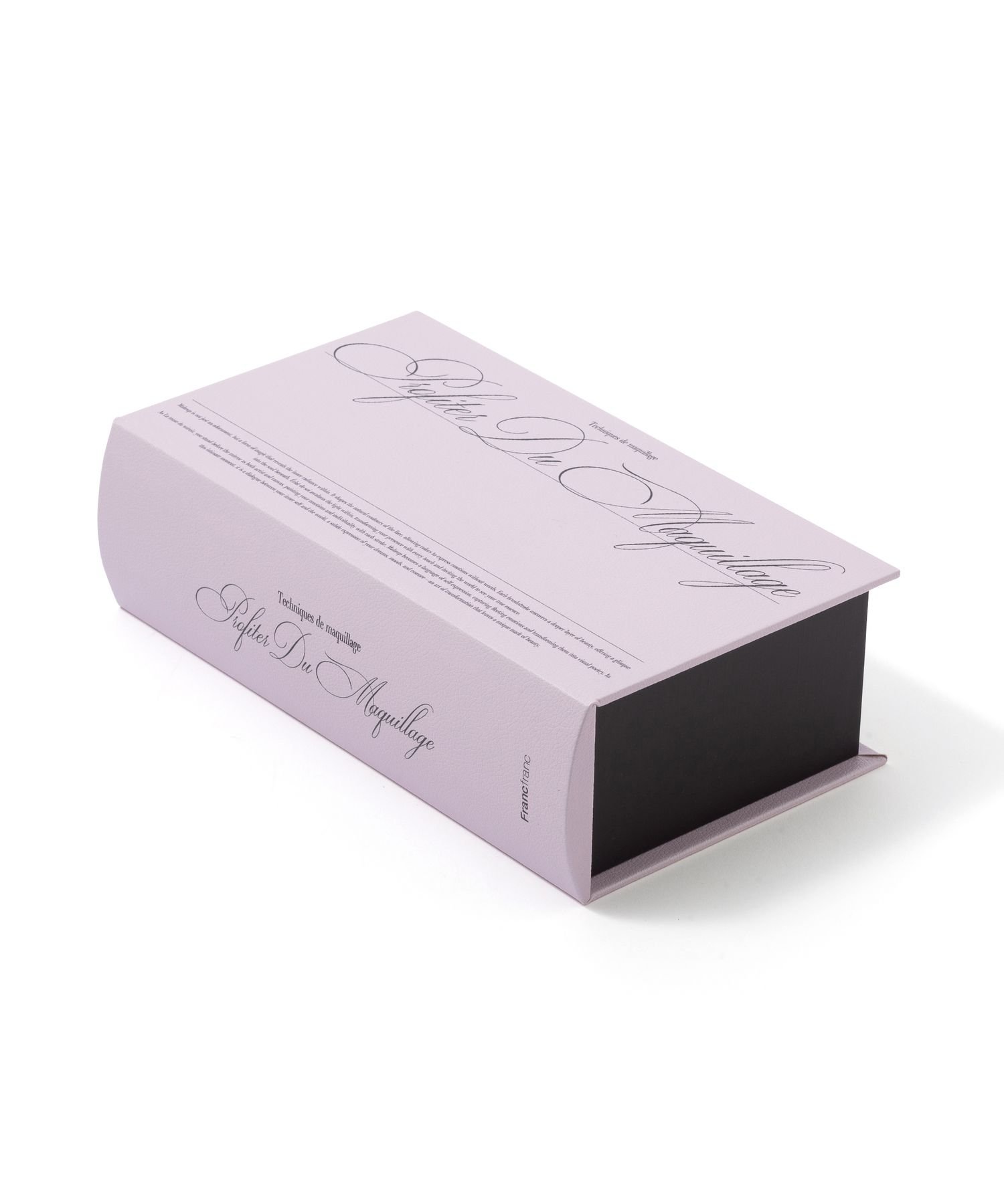 Francfranc ブック ティッシュボックス タイポグラフィ ライトピンク フランフラン インテリア・生活雑貨 その他のインテリア・生活雑貨 ピンクのサムネイル