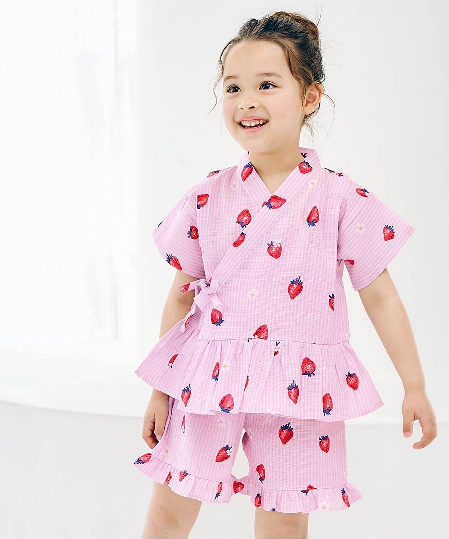 【SALE／20%OFF】apres les cours アプレのはんなりGIRLSペプラム甚平 エフオーオ...