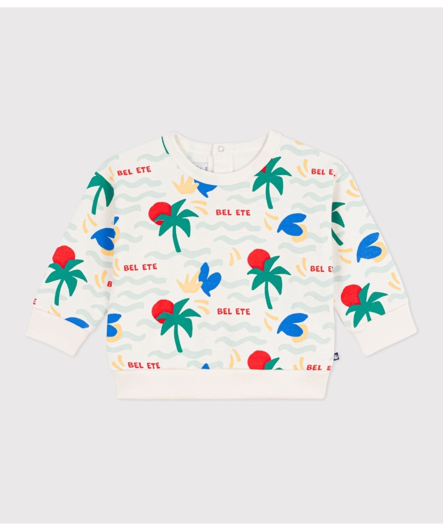 【SALE／40%OFF】PETIT BATEAU プリントスウェットプルオーバー プチバトー トップ...