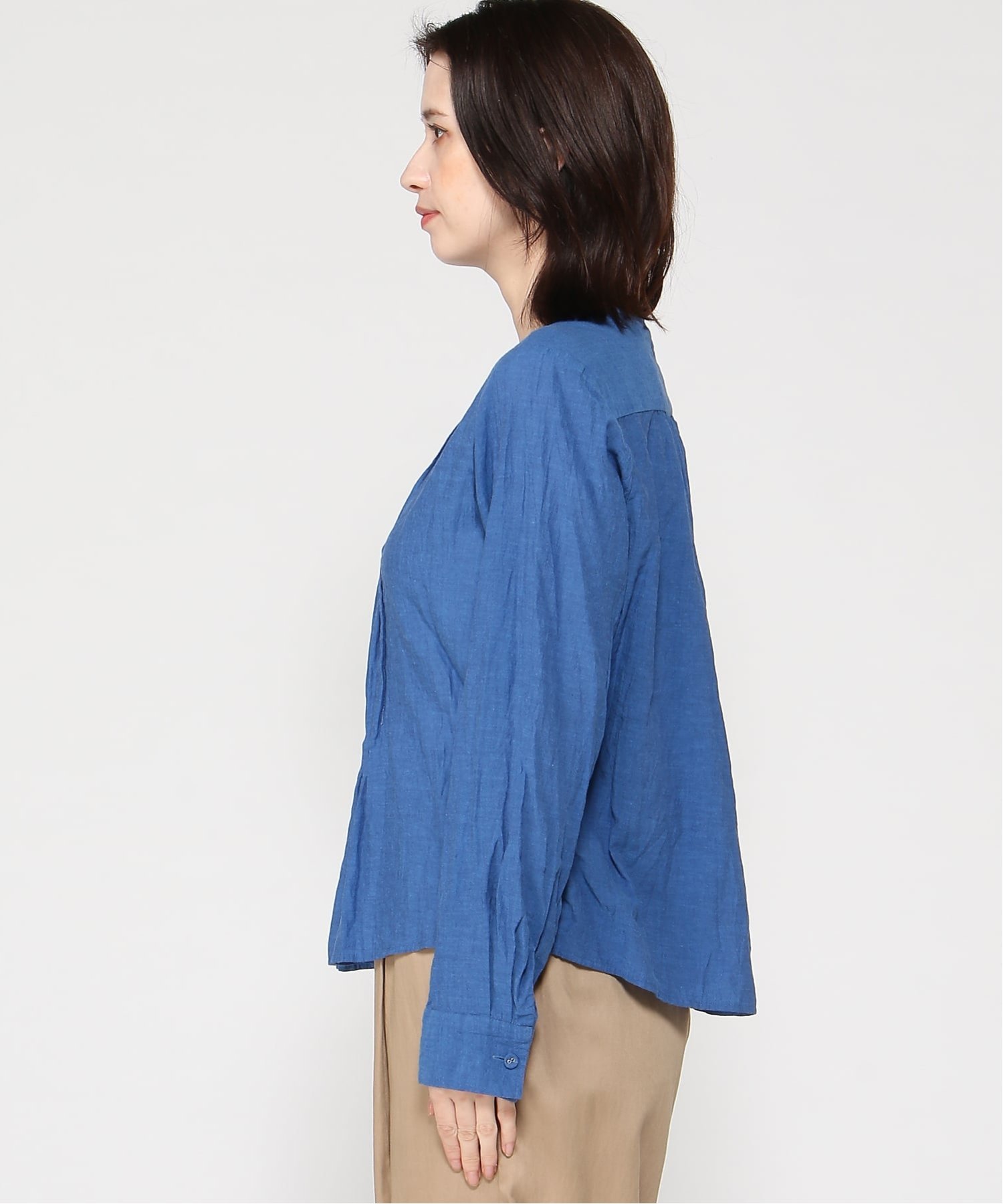pas de calais ブラウス パドカレ トップス シャツ・ブラウス ブルー