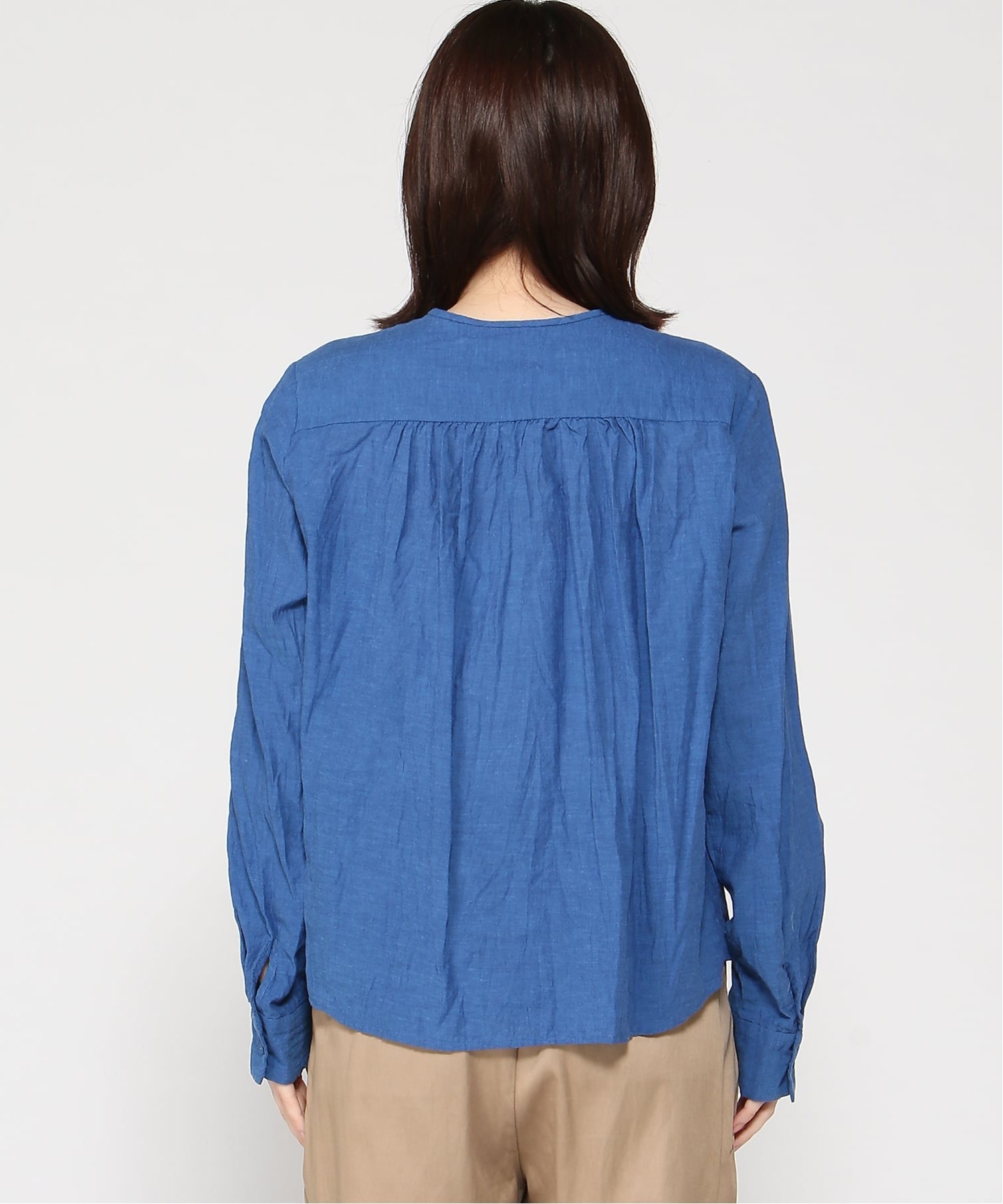 pas de calais ブラウス パドカレ トップス シャツ・ブラウス ブルー