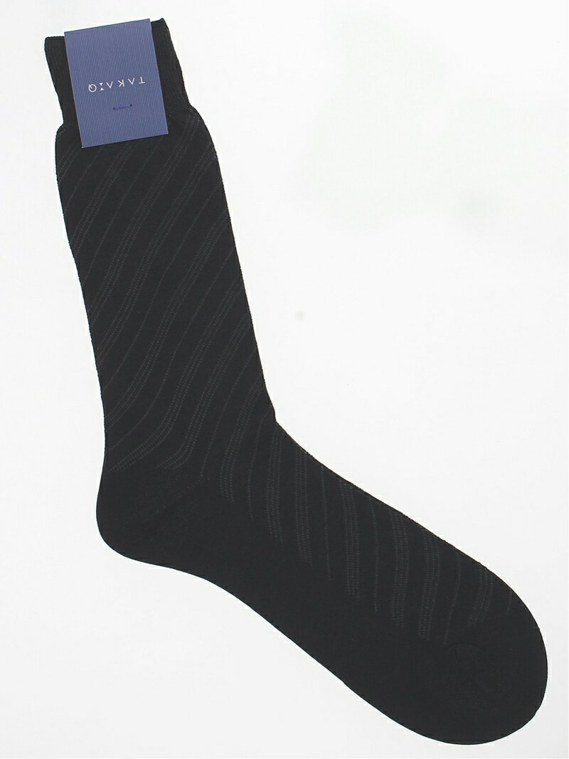 TAKA-Q ビジネスソックス レジメンタルストライプ タカキュー 靴下・レッグウェア 靴下 ブラック ネイビー