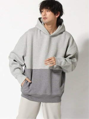 【SALE/85%OFF】GAP オーバーサイズ カーボナイズド フリース カラーブロックプルオーバー パーカー ギャップ トップス パーカー・フーディー グレー ネイビー ブラック