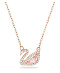 SWAROVSKI 【公式】【スワロフスキー】Dazzling Swan ネックレス, スワン, ピンク, ローズゴールドトーン・プレーティング スワロフスキー アクセサリー・腕時計 ネックレス ピンク【送料無料】