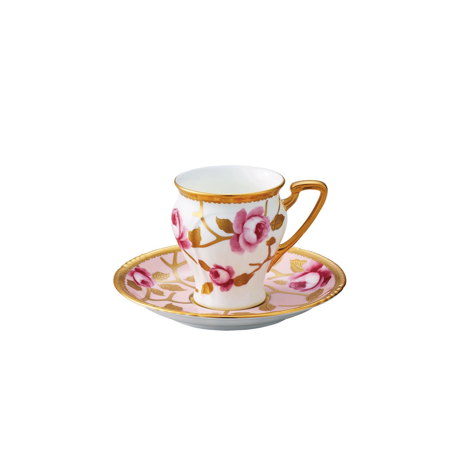 Noritake オマージュ コレクション コーヒーカップ&ソーサー(桃色金彩薔薇文) ノリタケ 食器・調理器具・キッチン用品 グラス・マグカップ・タンブラー【送料無料】