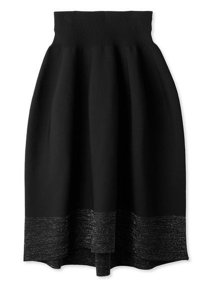 Mila Owen ヘムデザインシームレスニットスカート ミラオーウェン スカート ロング・マキシスカート ブラック ベージュ ピンク