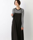 【SALE/60%OFF】LEPSIM 切り替えドロストキャミワンピース レプシィム ワンピース・ドレス ワンピース ブラック グレー ホワイト
