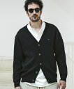 1PIU1UGUALE3 RELAX (M)1PIU1UGUALE3 RELAX/USK-24048 バックロゴ刺繍ニットカーディガン シフォン トップス カーディガン ホワイト ブラック【送料無料】