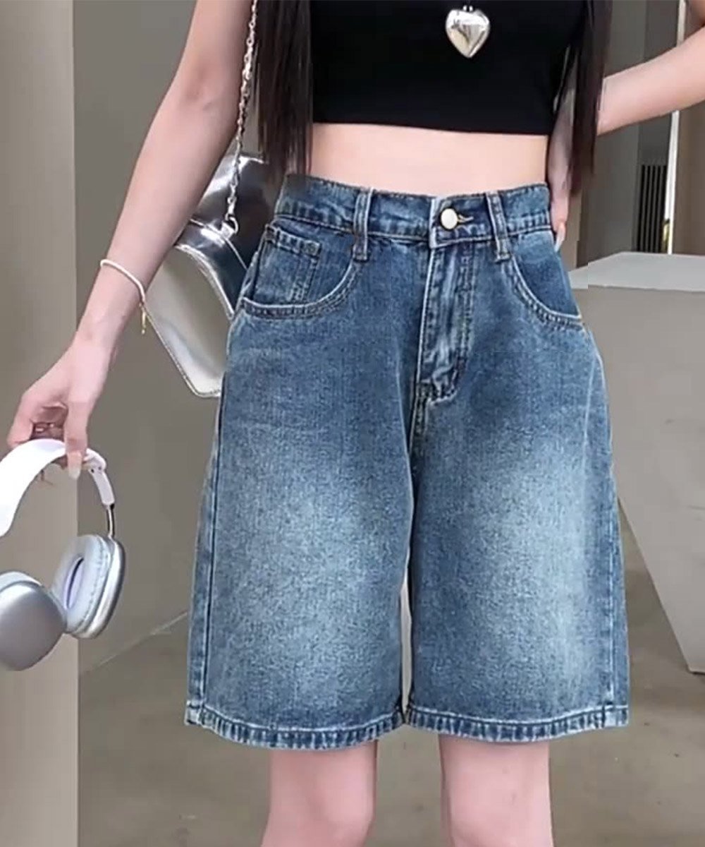 【SALE／30%OFF】miniministore デニムショートパンツ ハイウエスト美脚夏 ミニミニストア パンツ ジーンズ・デニムパンツ ブルー