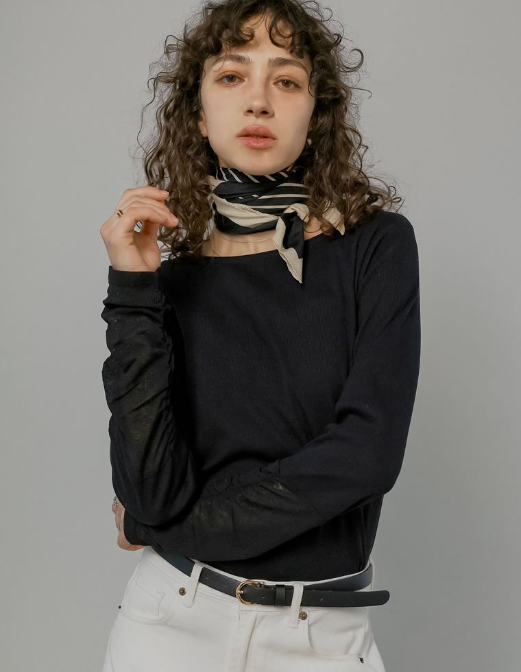 Re:EDIT シアー切り替えロングスリーブトップス リエディ トップス カットソー・Tシャツ ブラック ホワイト stylife-15483883 Rakuten Fashion パッケージ画像
