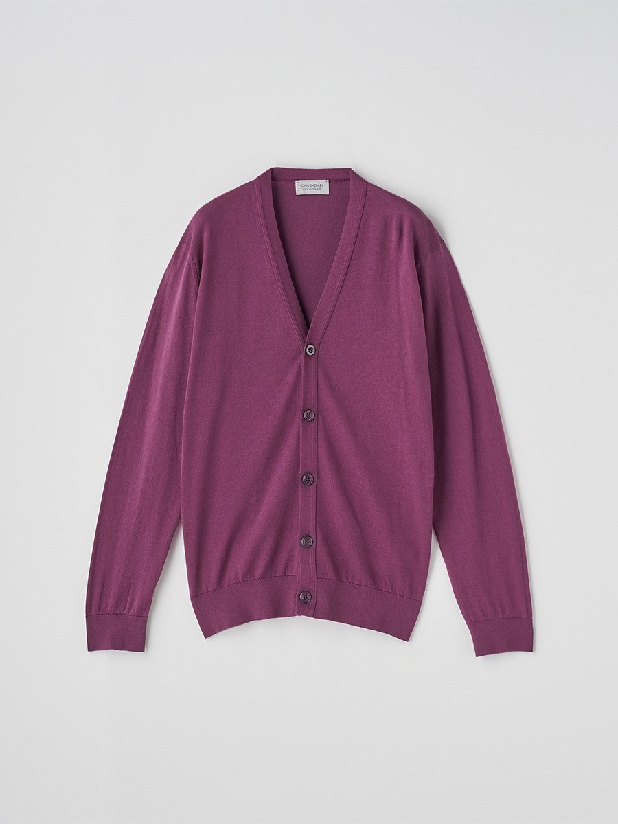 JOHN SMEDLEY Vネック長袖コットンニットカーディガン ｜ WISTING ｜ 30G MODERN FIT ジョンスメドレー トップス ニット【送料無料】