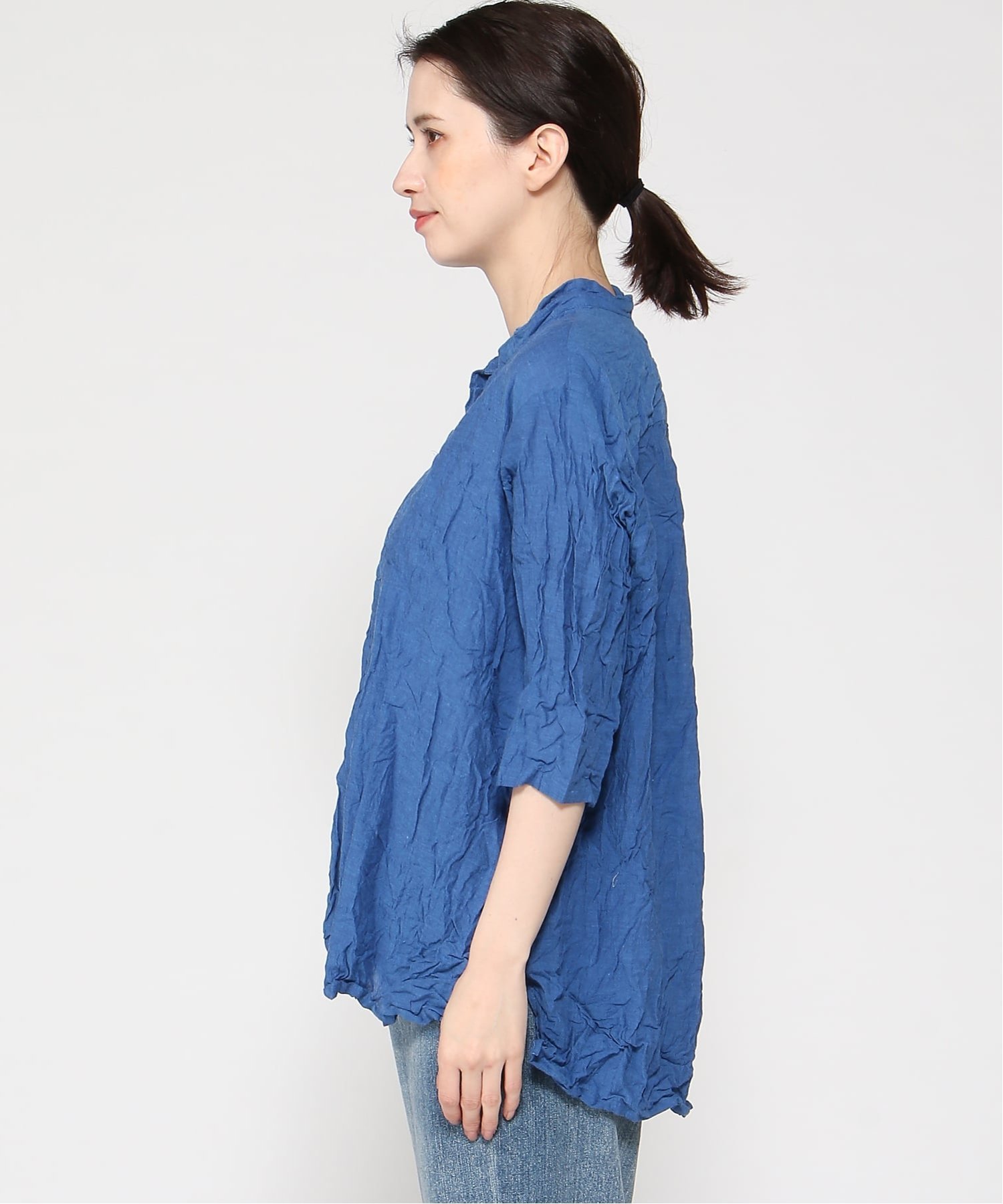 pas de calais ブラウス パドカレ トップス シャツ・ブラウス ブルー