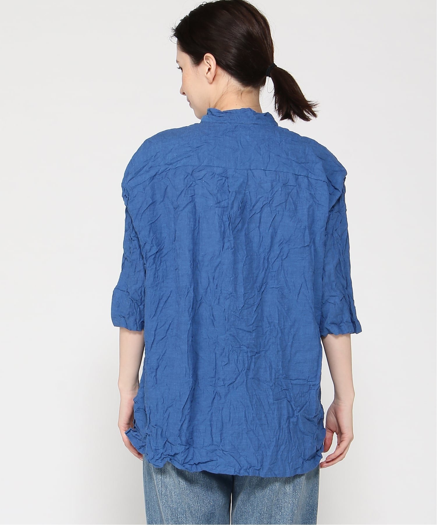 pas de calais ブラウス パドカレ トップス シャツ・ブラウス ブルー