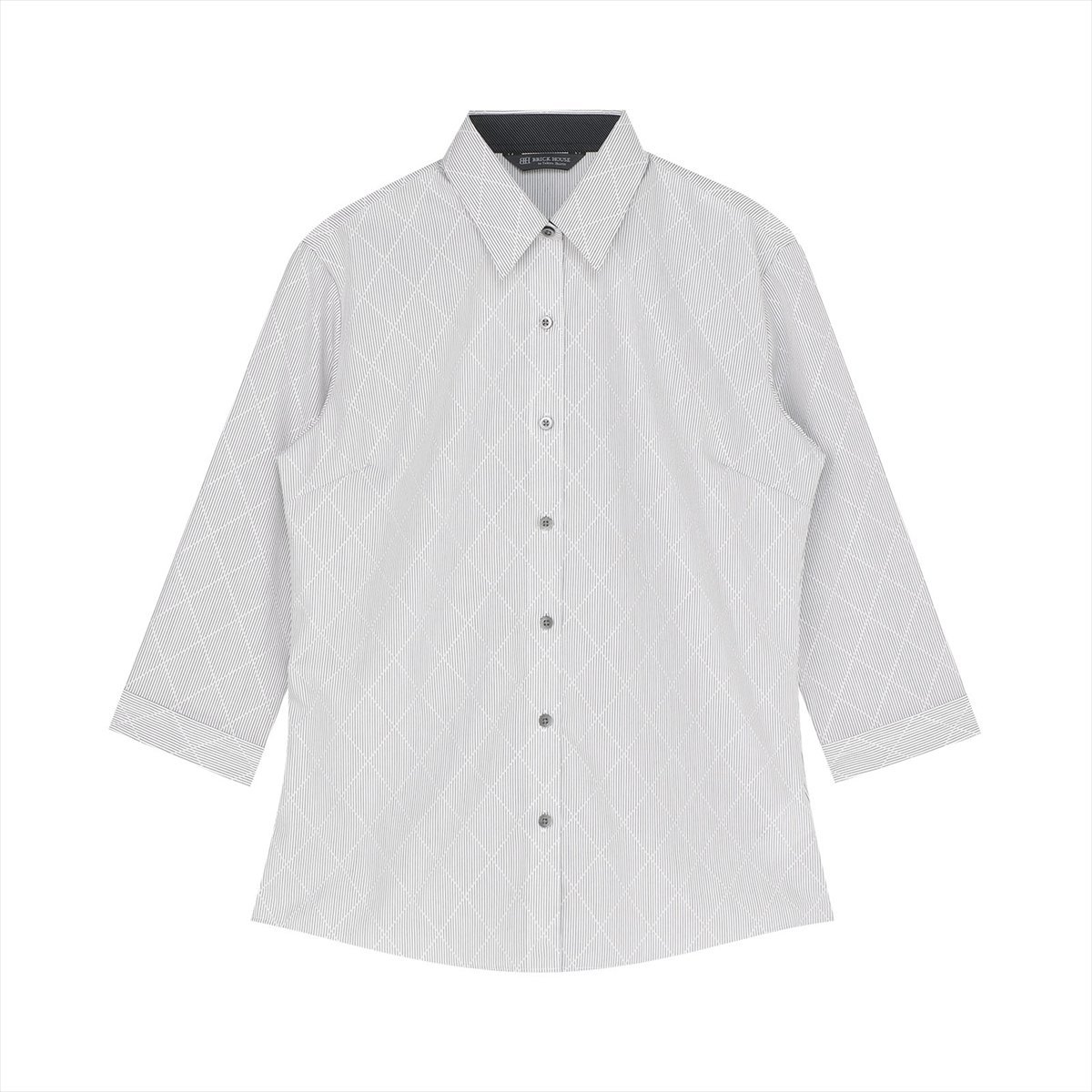【超形態安定】 レギュラー 七分袖 形態安定 綿100% レディースシャツ BL01K102AA24R4V-33 トーキョーシャツ スーツ・フォーマル Yシャツ・カッターシャツ グレー