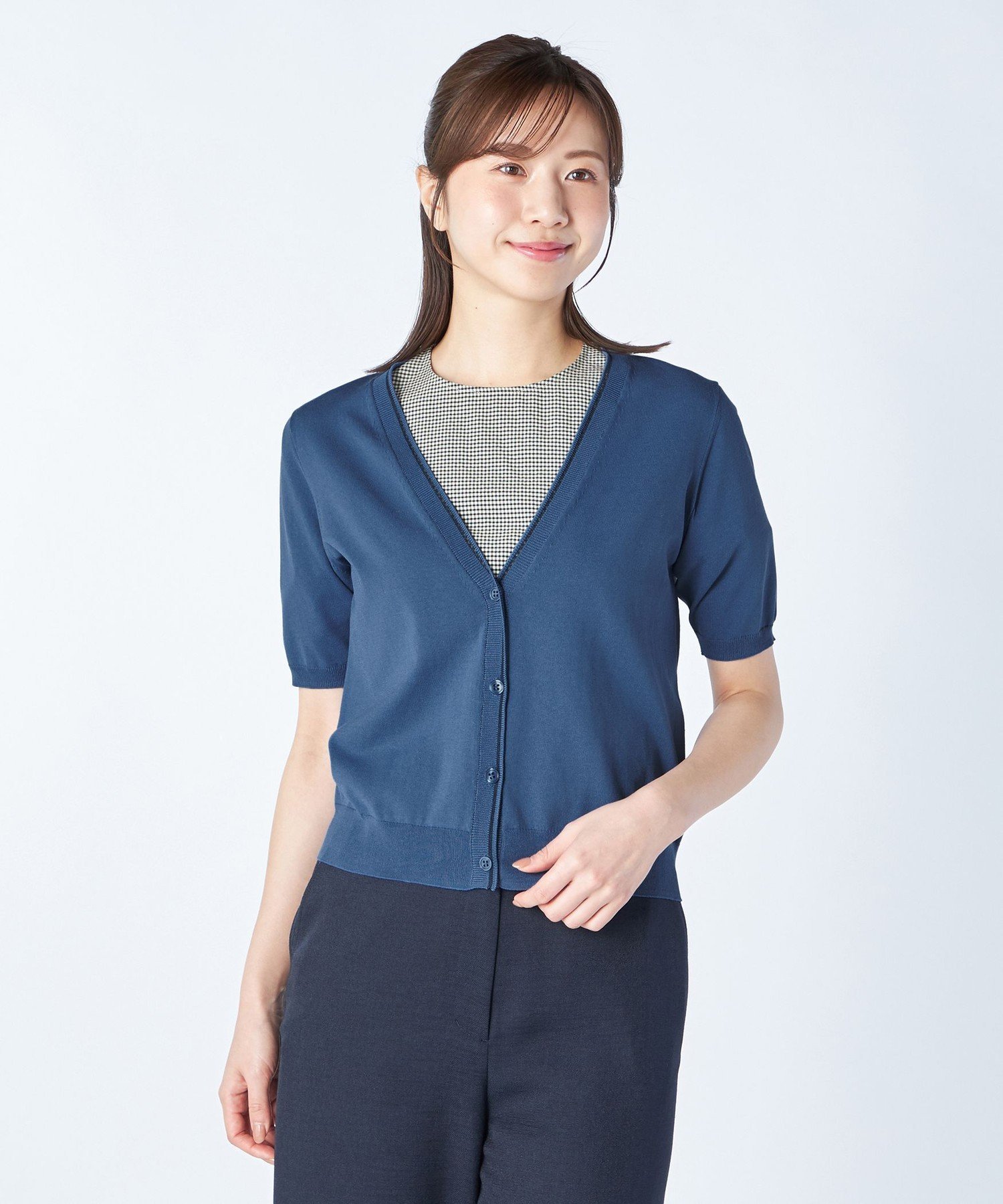 【SALE／58%OFF】KEITH 【Lサイズ】クールハイゲージニット キース トップス ニット ブルー ホワイト グレー【送料無料】