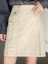 【SALE/50%OFF】NICOLE CLUB アシンメトリープリーツ ミニスカート ニコル クラブ スカート ミニスカート ブラック ブルー ベージュ