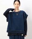 【SALE/21%OFF】ONIGIRI 【セットアイテム】デニム風裏毛ベスト+ロング長袖Tシャツ / セットアップ対応 コムサイズム トップス ベスト・ジレ ...