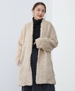 【SALE/50%OFF】BEAMS HEART WOMEN ノーカラー ボア コート ビームス アウトレット ジャケット・アウター その他のジャケット・アウター ブラウン ベージュ【送料無料】