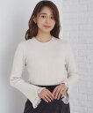 【SALE/30%OFF】index ハイネックラメフレアスリーブレースニット【洗濯機洗い可】 インデックス トップス ニット グリーン ベージュ ブラック ホ...