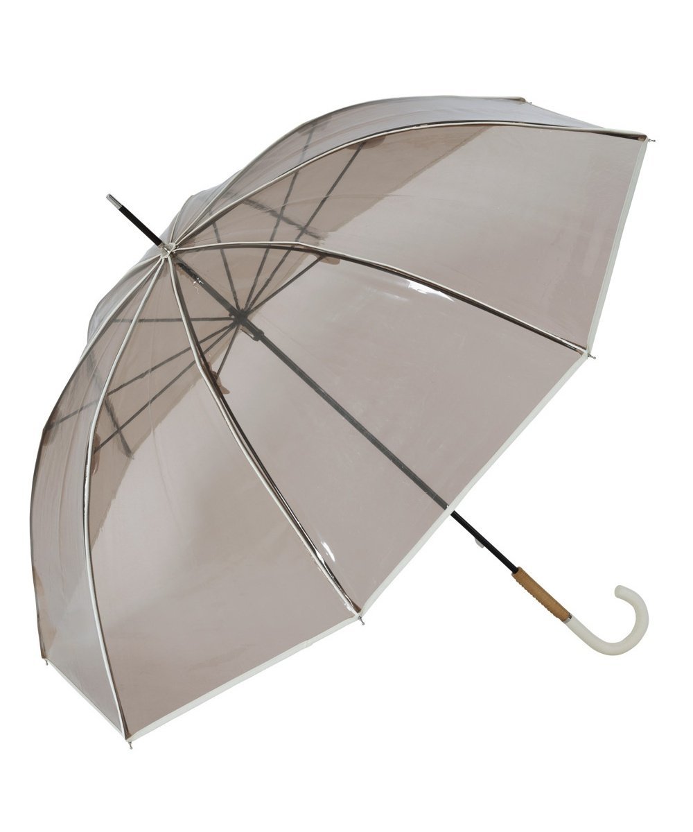 because because ビコーズ 長傘 クリア ローラ ファッション雑貨 傘・長傘 ブラウン