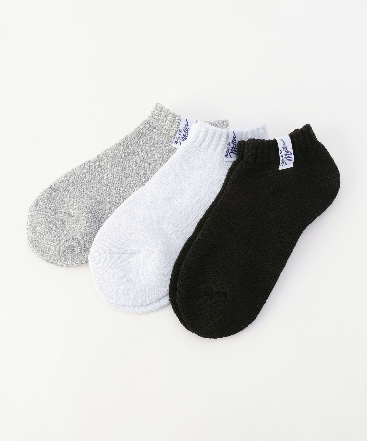 MICO COULIER 【Robert P. Miller】3P Socks sneaker スニーカーアンクル丈ソックス ノーリーズ 靴下・レッグウェア 靴下