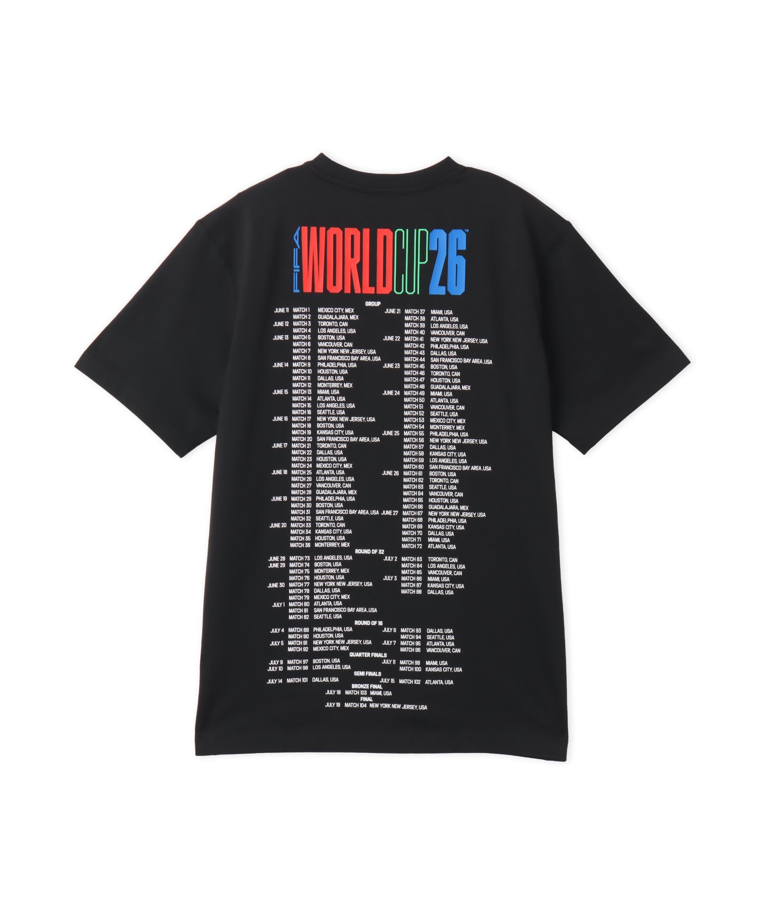 adidas WORLD CUP TOUR TEE ブラック アトモス トップス カットソー・Tシャツ ブラック